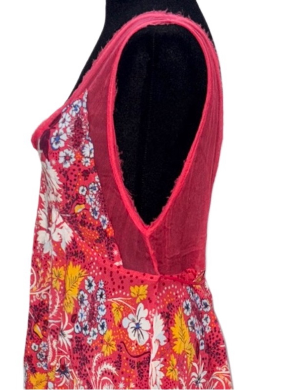 Like New- Free People Floral Sheer Mini Dress, size medium- final sale price - Picture 4 of 15